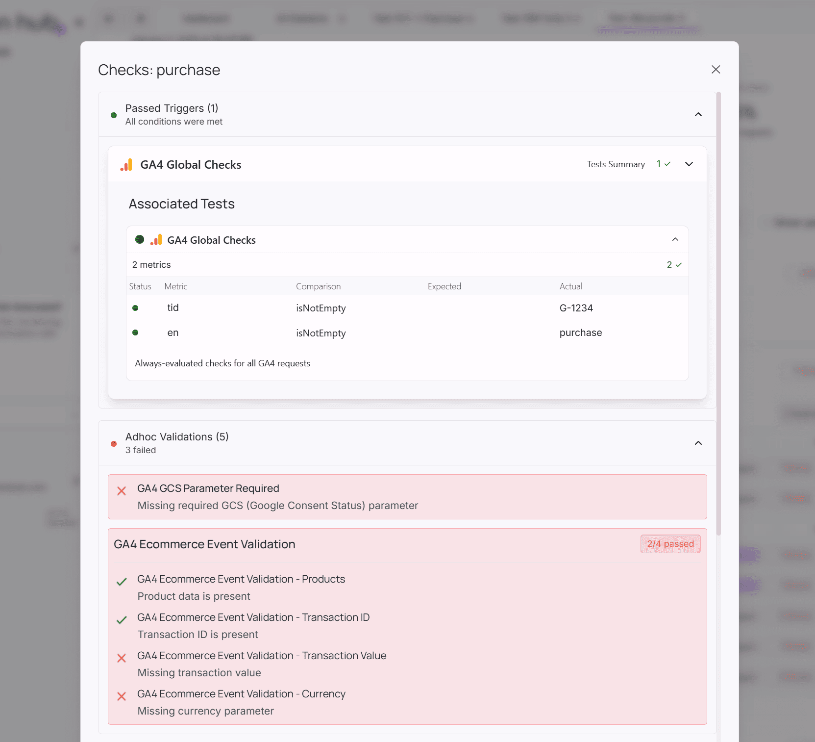AssertionHub Test Result Example