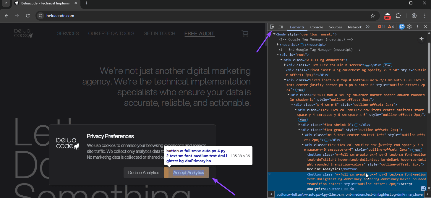 Devtools Element Picker