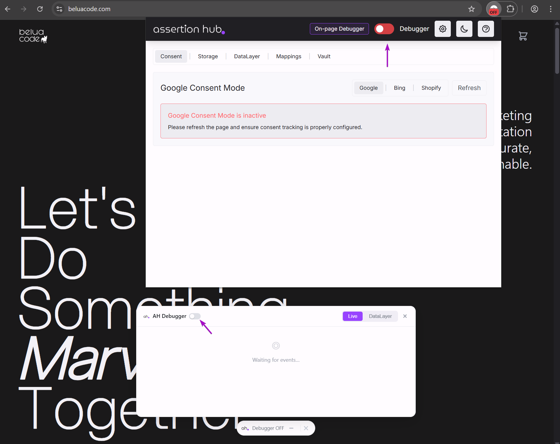 How Activate AH Debugger