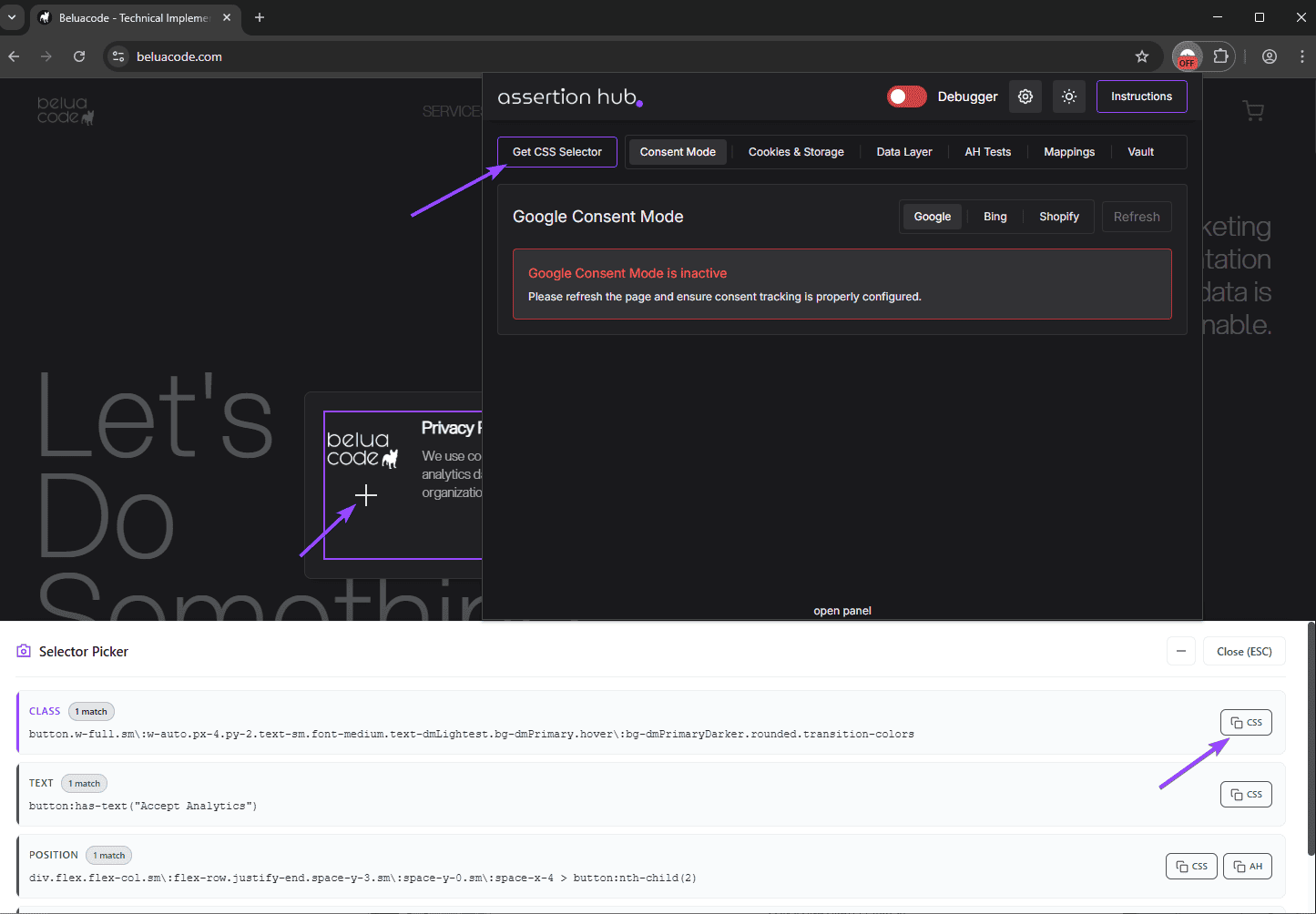 Selector Picker Browser Extension
