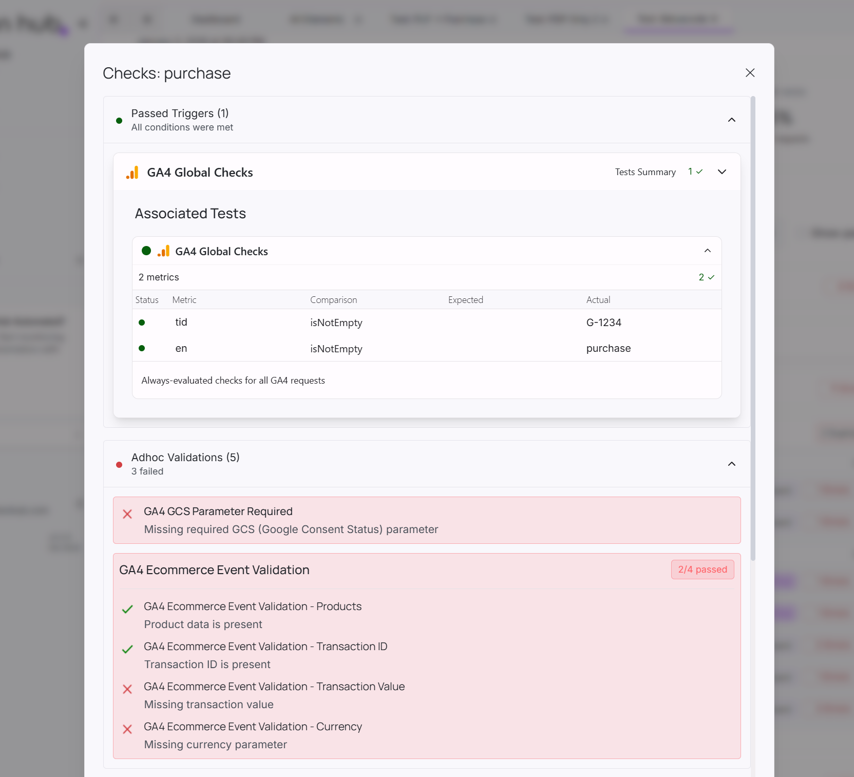 AssertionHub Test Result Example