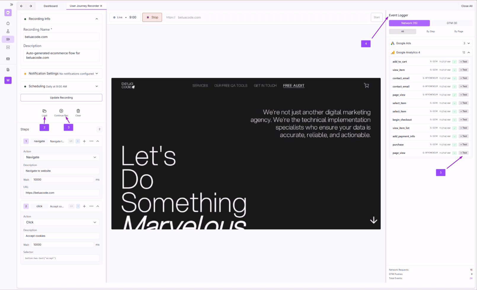 Create Test and Triggers