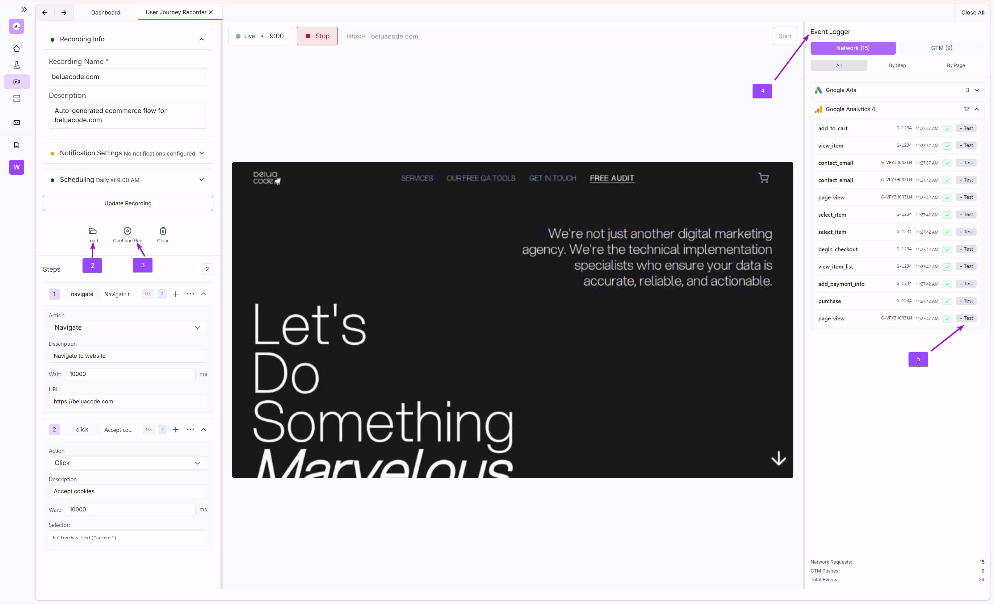 Create Test and Triggers
