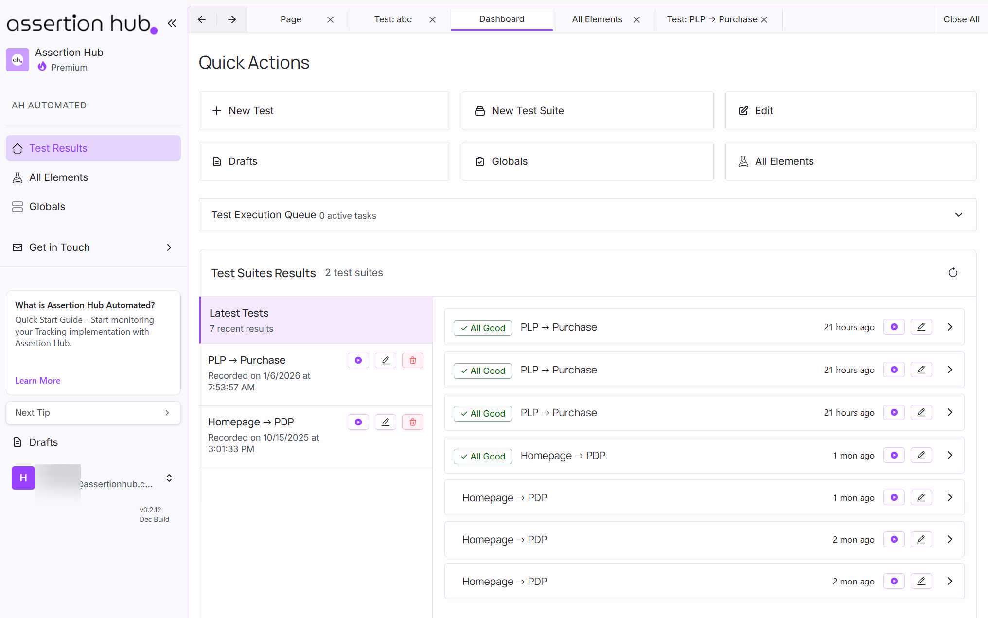 AssertionHub Testing Capabilities