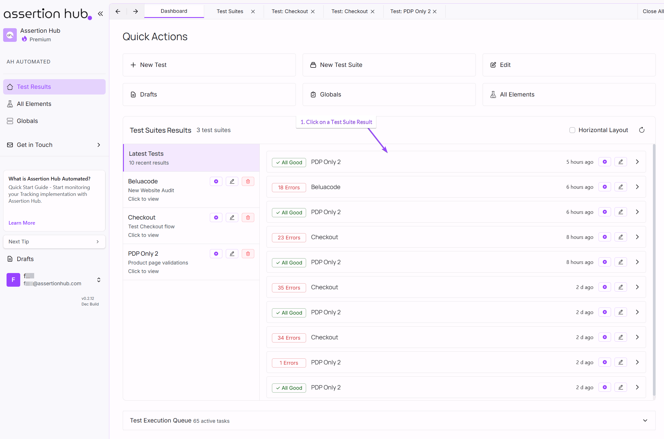 Create Test and Triggers