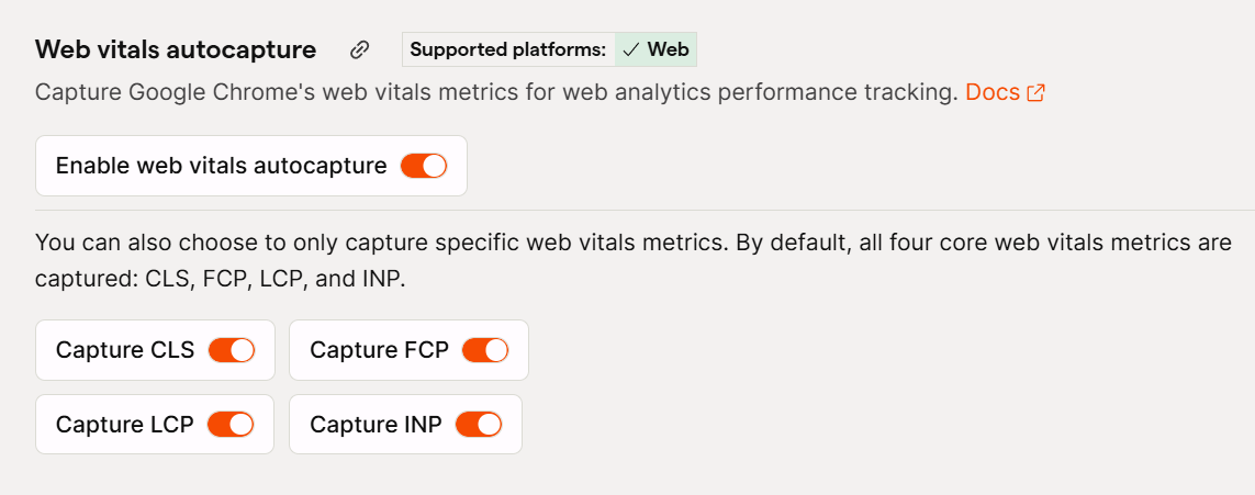 PostHog autocapture settings in Project Settings